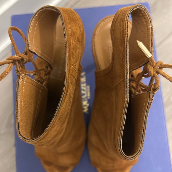 Aquazzura Oui Baby 105 Suede Booties *Gently Worn* - Picture 10 of 10